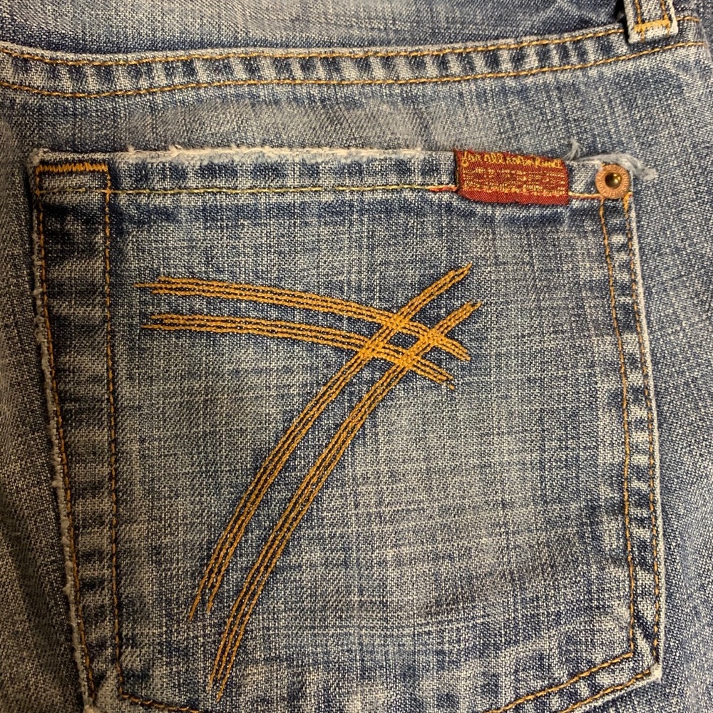 7 For All Mankind Dojo Wide Leg Jeans Sz28